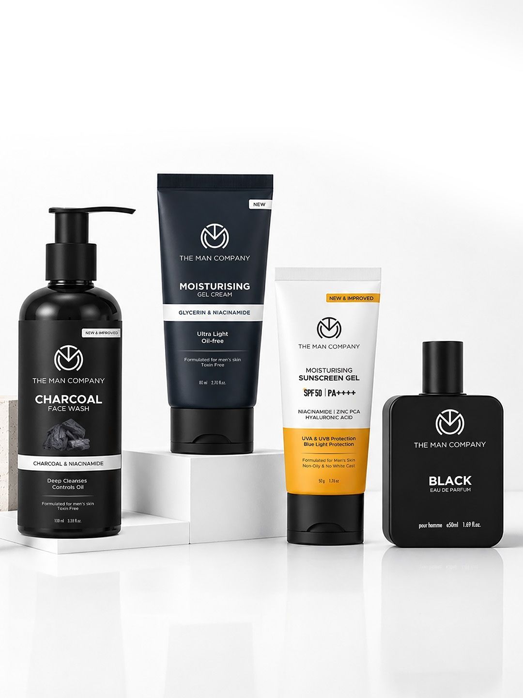 THE MAN COMPANY Set Of 4 Face Wash Moisturising Gel Cream Sunscreen Fel & Perfume-image-27