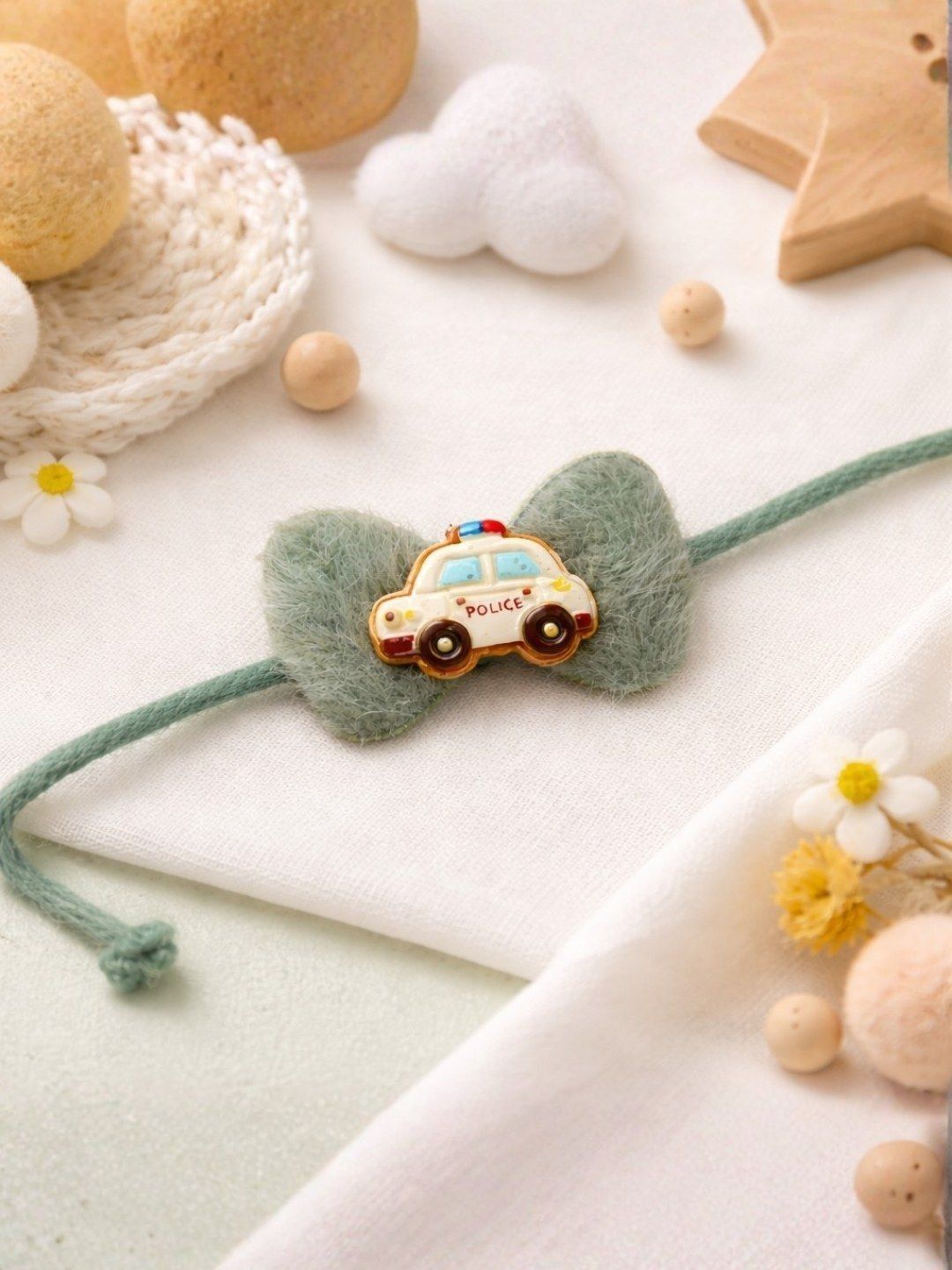 I Jewels Police Car Design Kids Rakhi with Roli Chawal & Raksha Bandhan Card-picture-20