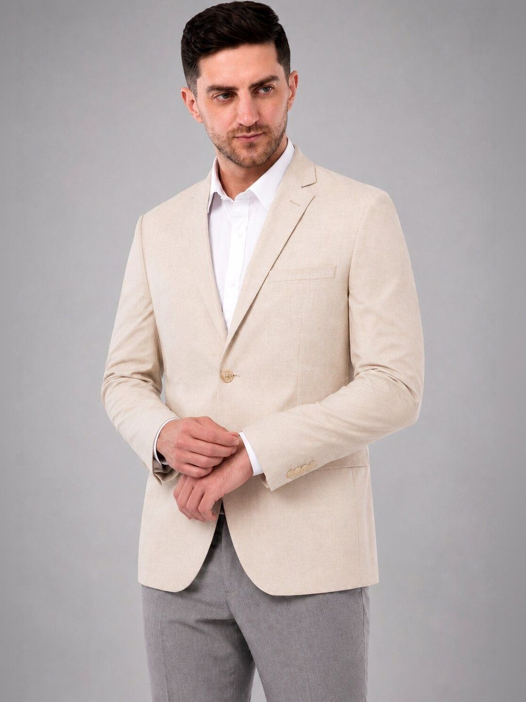Integration Notched Lapel Single-Breasted Blazers-picture-28