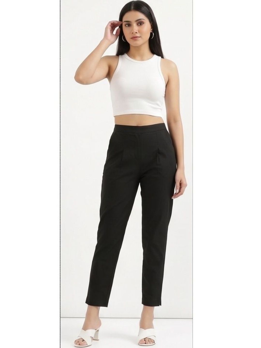 PXS Women Relaxed Easy Wash Pleated Trousers-picture-33
