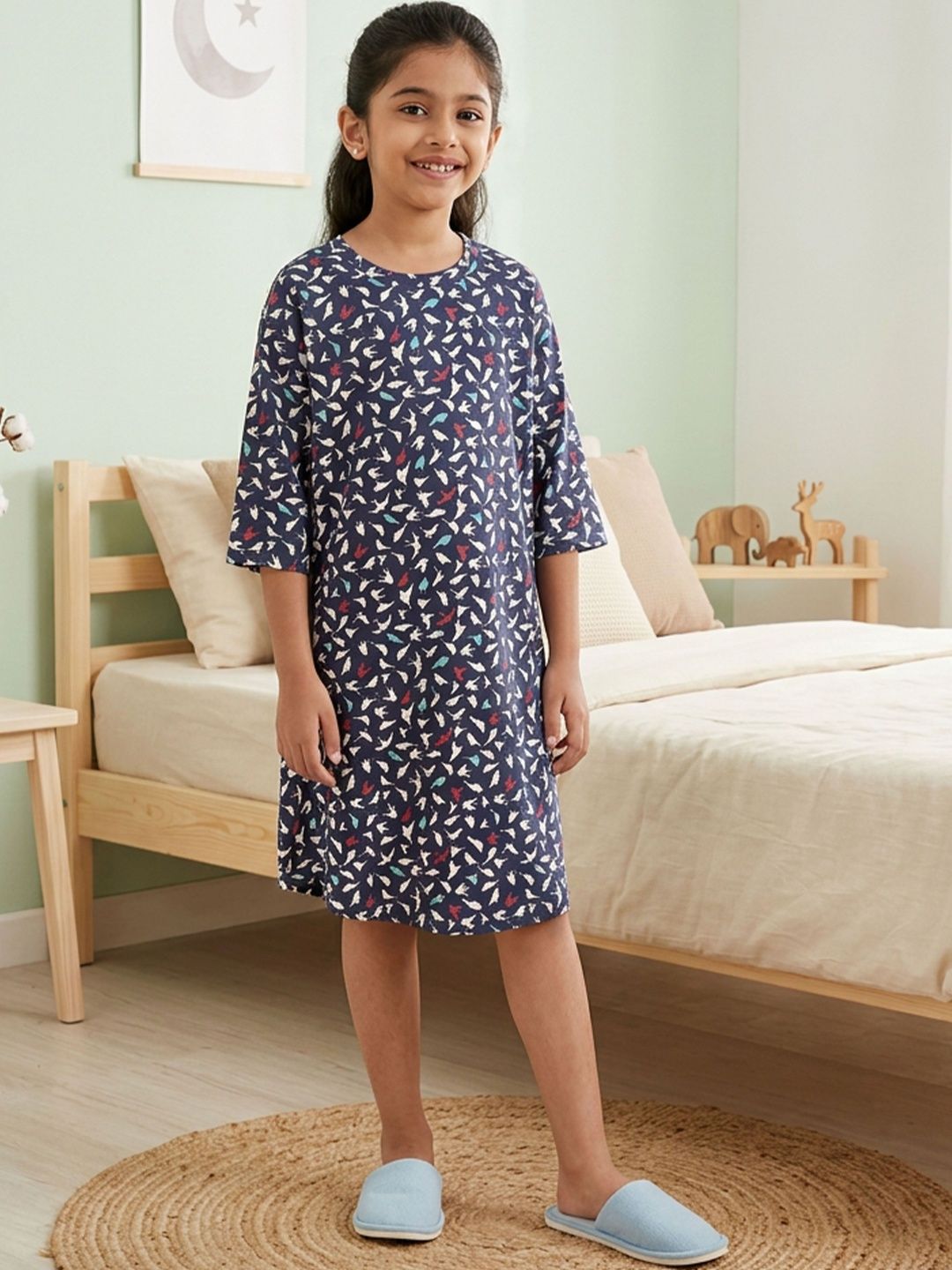 KiddoPanti Girls Printed Nightdress-picture-40