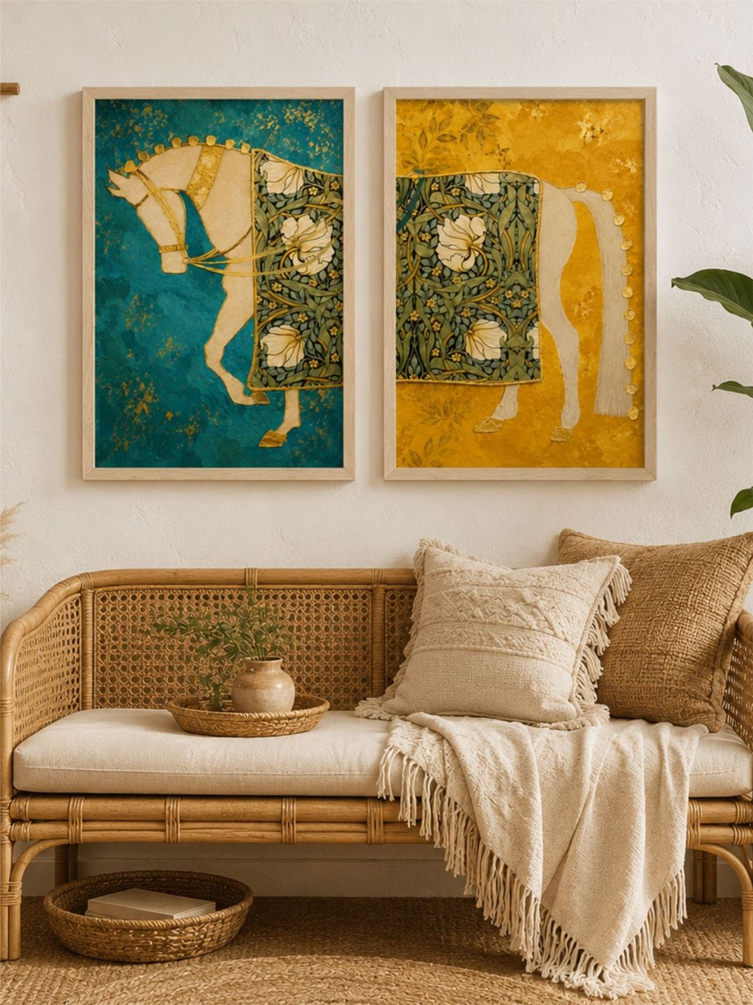 Livin'luxe Multicoloured MDF Other Wall Paintings-image-33