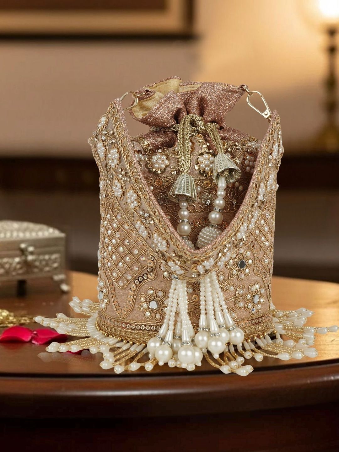 Anouk Embellished Potli Clutch-image-40