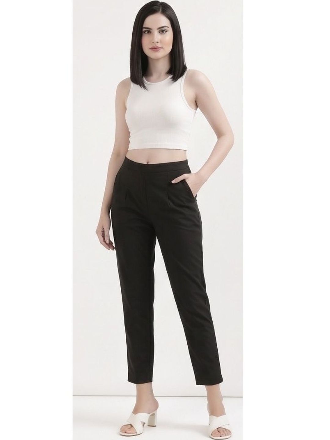 PXS Women Relaxed Easy Wash Pleated Trousers-picture-24