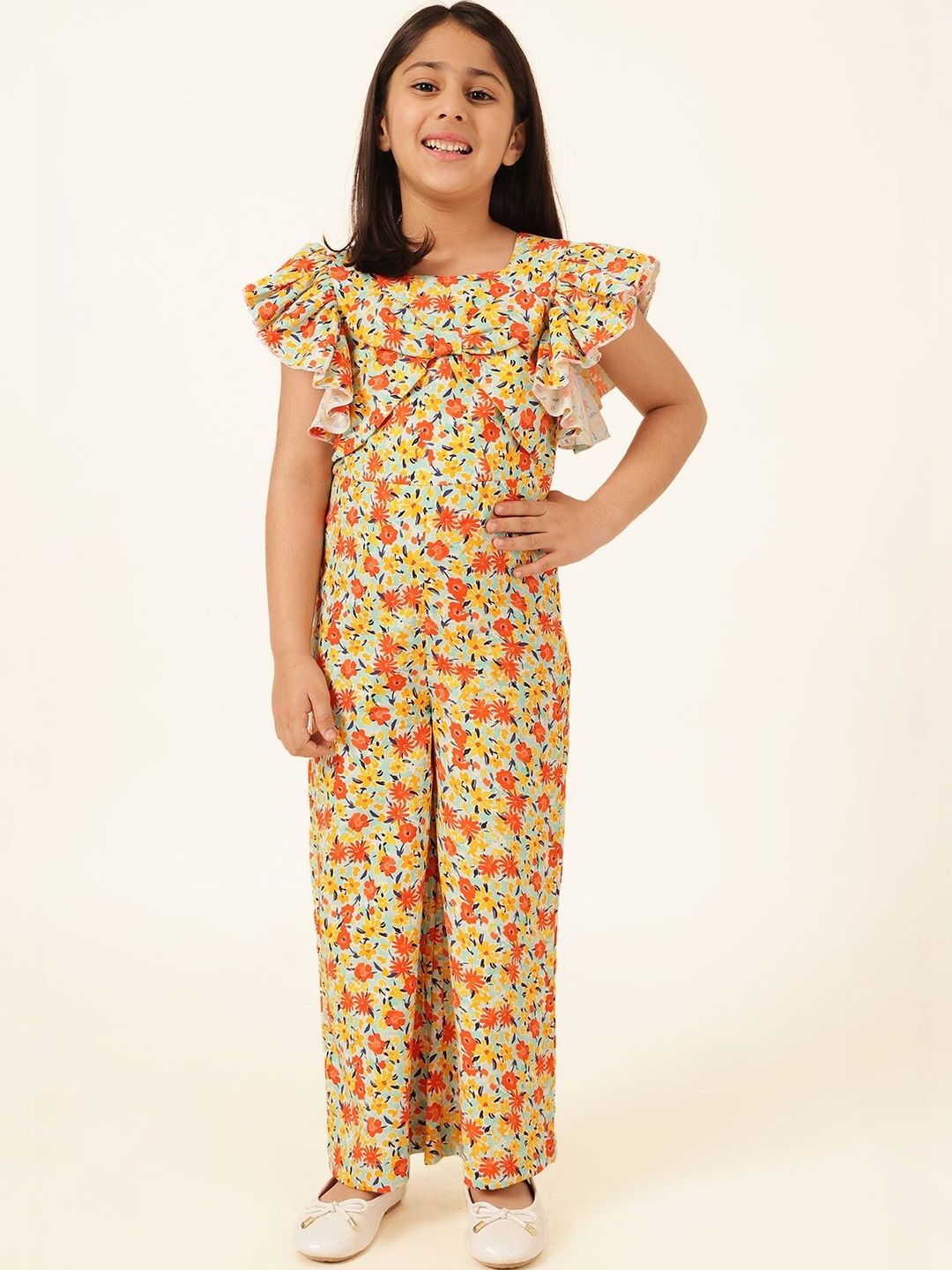 One Friday Girls Printed with Ruffles Jumpsuit-picture-17