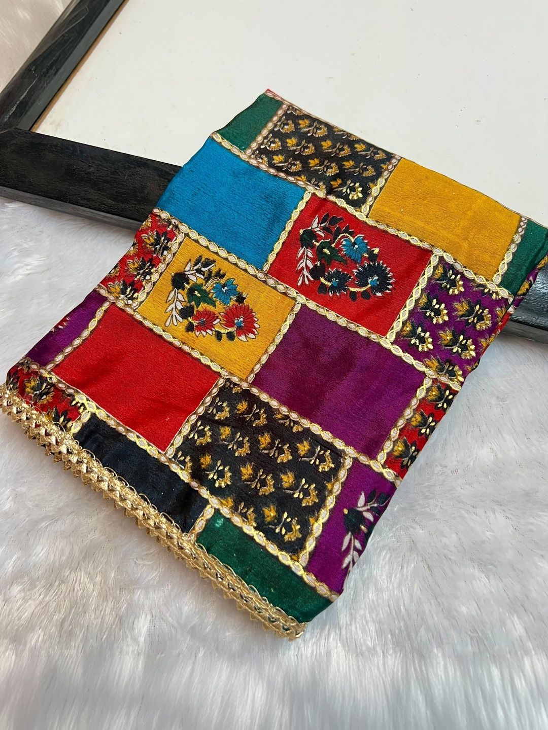NAYE RANG Embroidered Art Silk Dupatta with Gotta Patti-picture-53