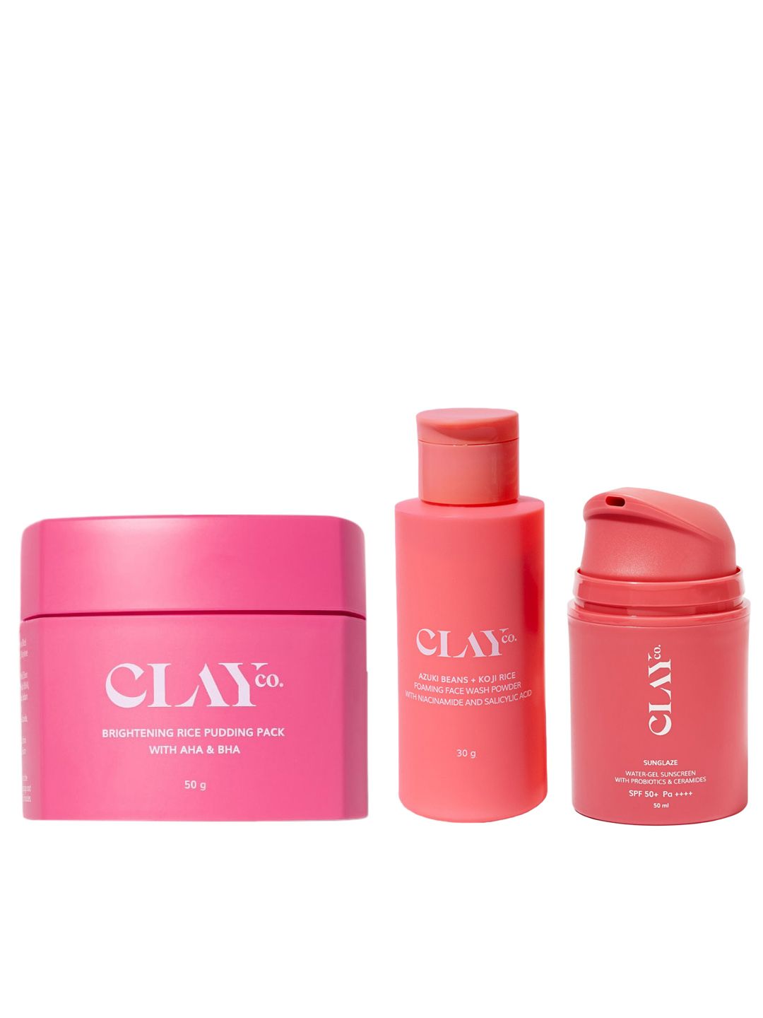 CLAYco. Set Of 3 Sunglaze Sunscreen 50 ml+ Foaming Face Wash 30 g + Face Mask 50 g-image-41