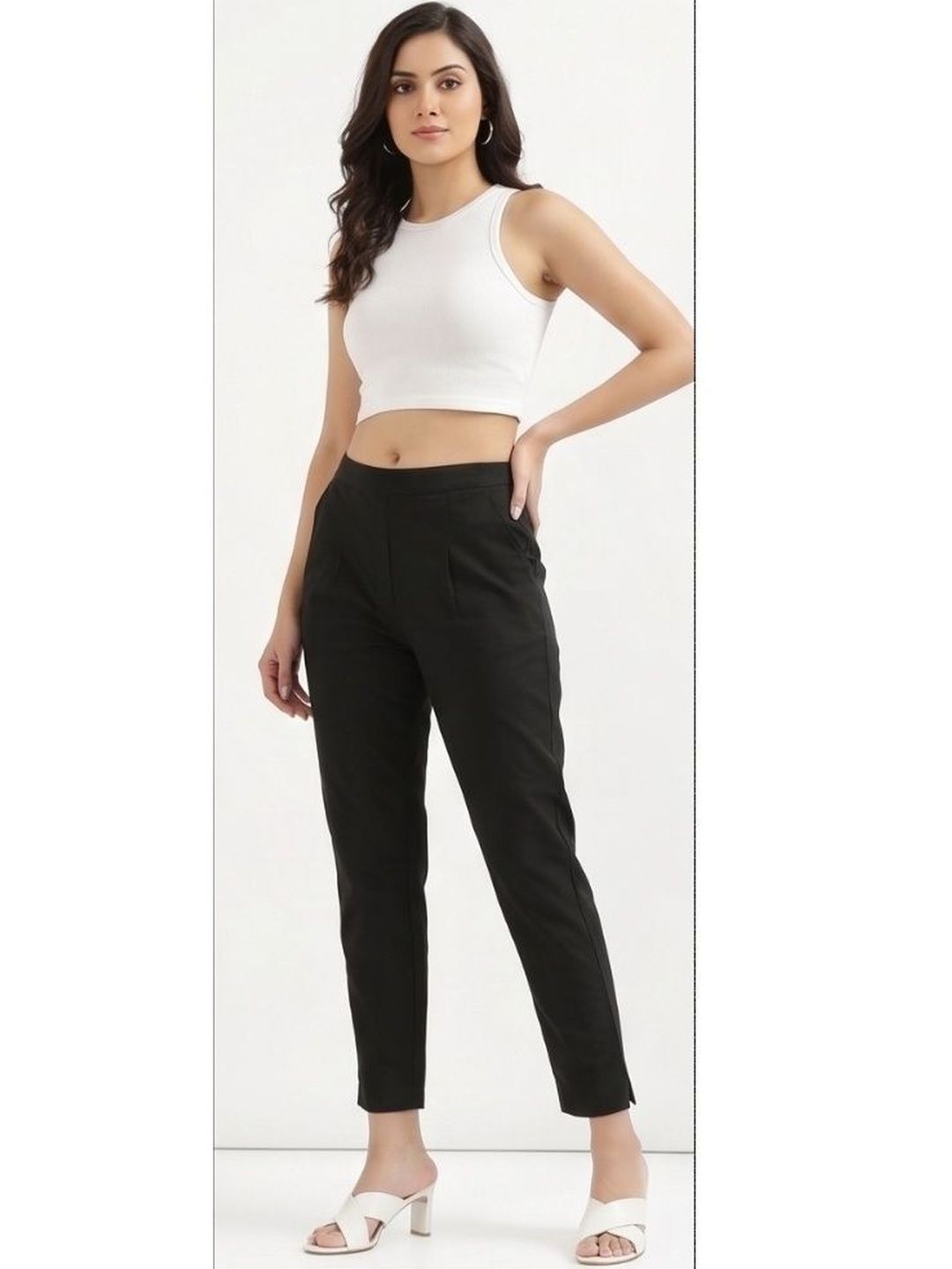 PXS Women Relaxed Easy Wash Pleated Trousers-picture-51