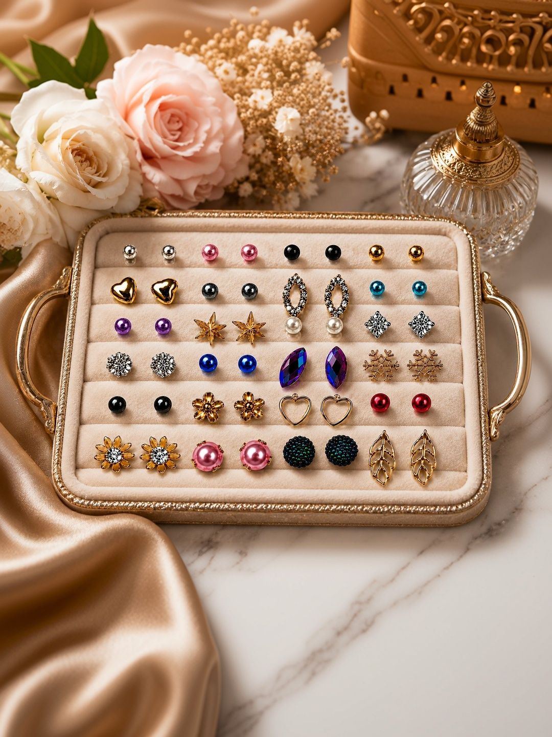 KARISHMA KREATIONS Geometric Studs Earrings-image-49
