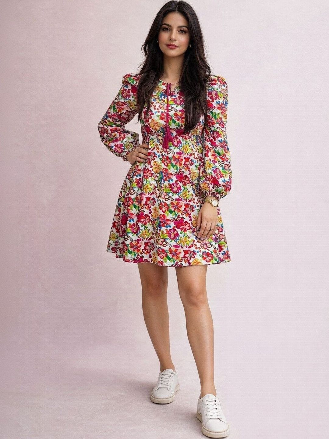29THREDS Floral Print Fit & Flare Dress-picture-38