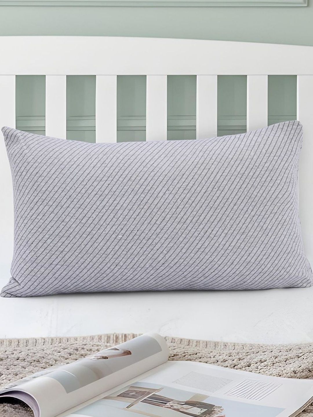 wakefit Grey Fibre Filled Cotton Sleep Pillow-image-1