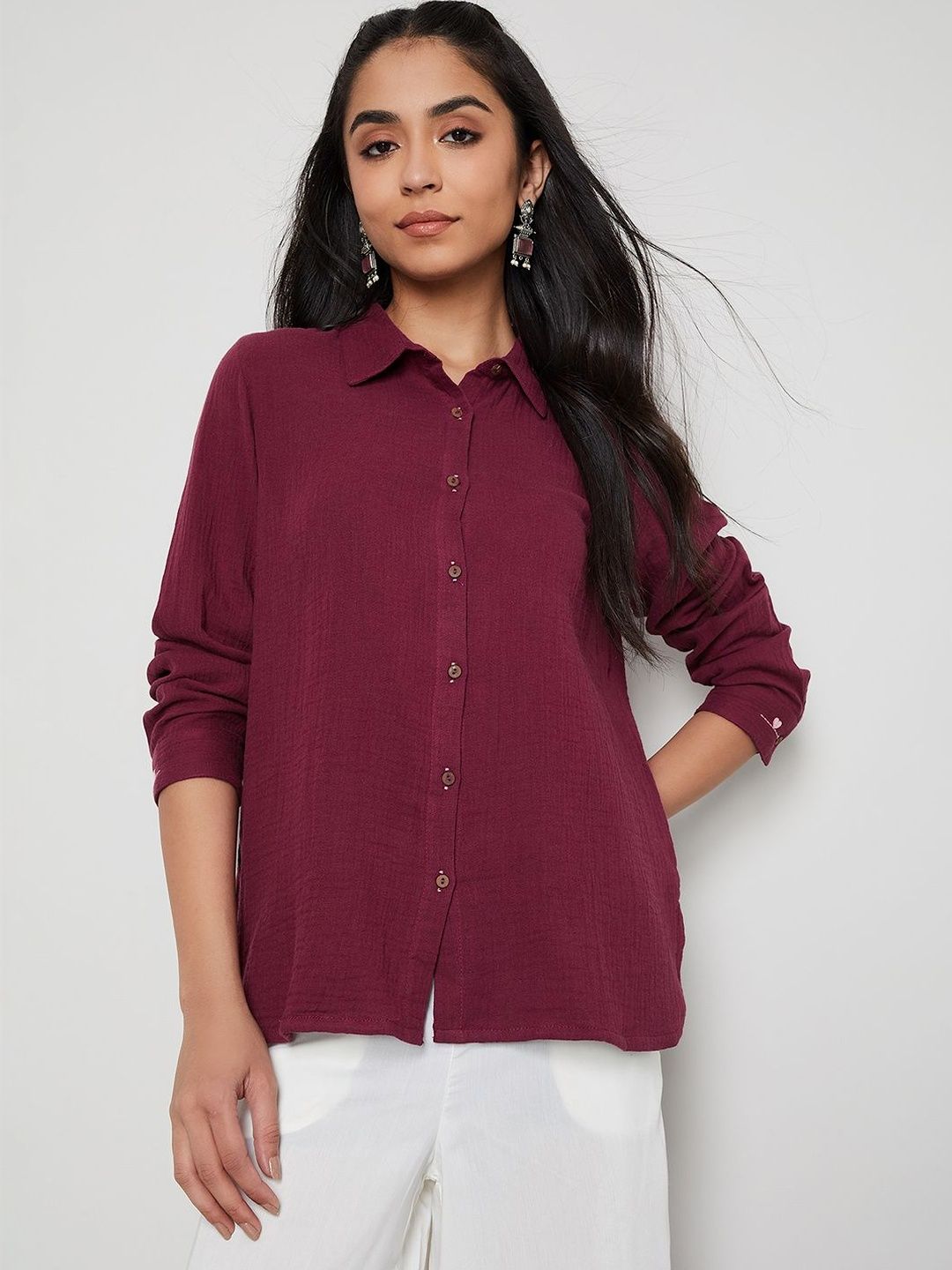 Melange by Lifestyle Shirt Collar Tunic-picture-54