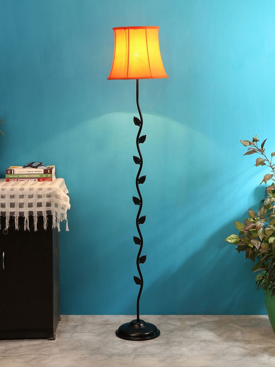 Myntra Elegant Homes Orange Frustum Floor Lamps-image-17