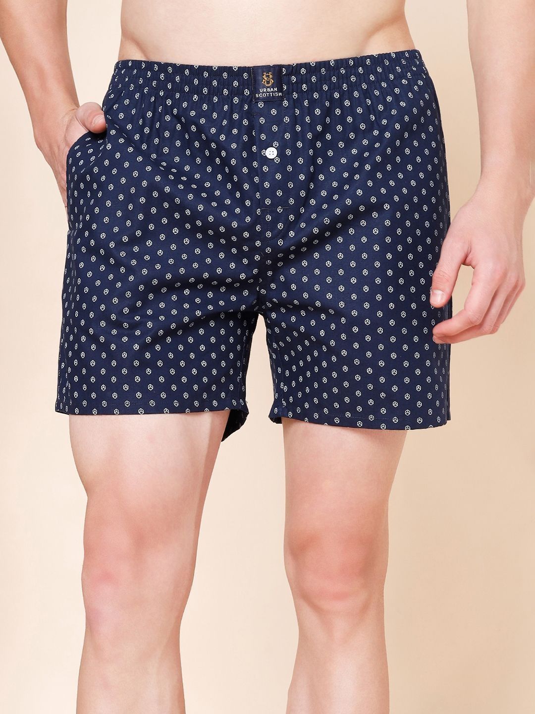 URBAN SCOTTISH Men Pack Of 2 Printed Cotton Boxers-picture-23