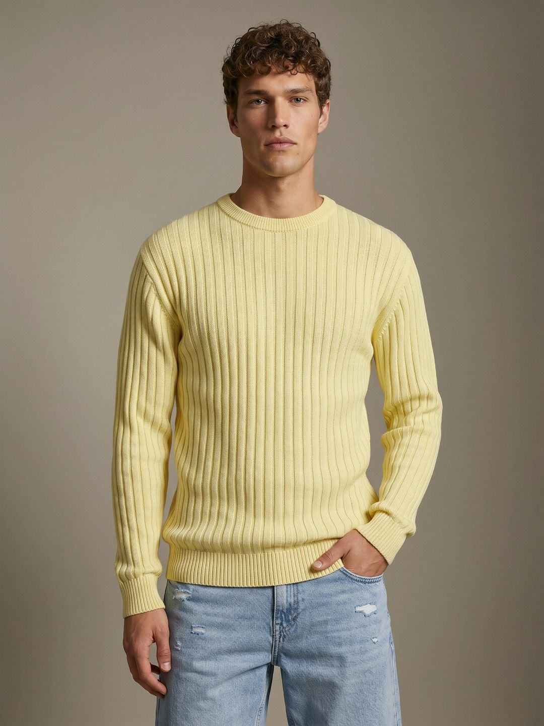 glitchez Striped Pure Acrylic Knitted Pullover-picture-43