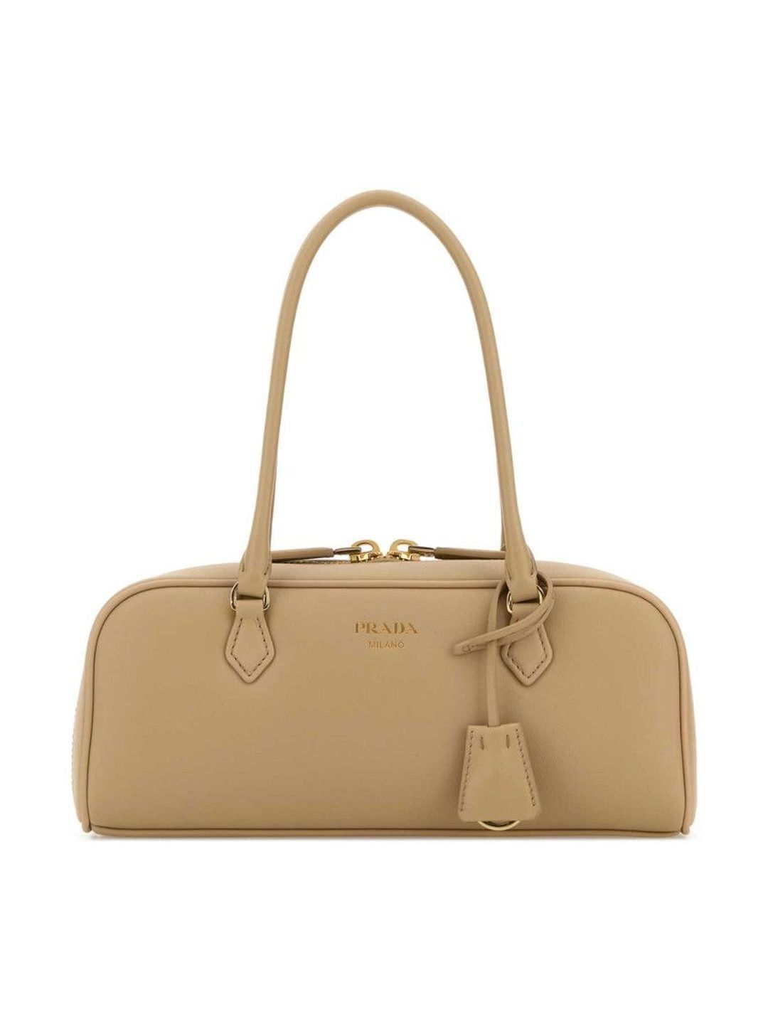 Prada Sand Beige Logo Medium Shoulder Bag-image-4
