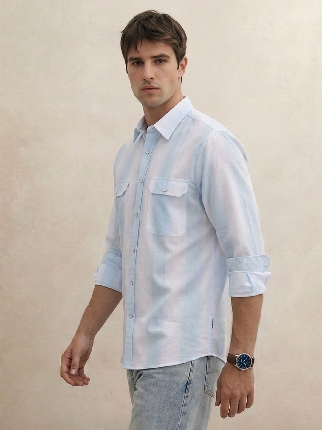 THE SHIRT CODE Striped Casual Shirt-picture-49