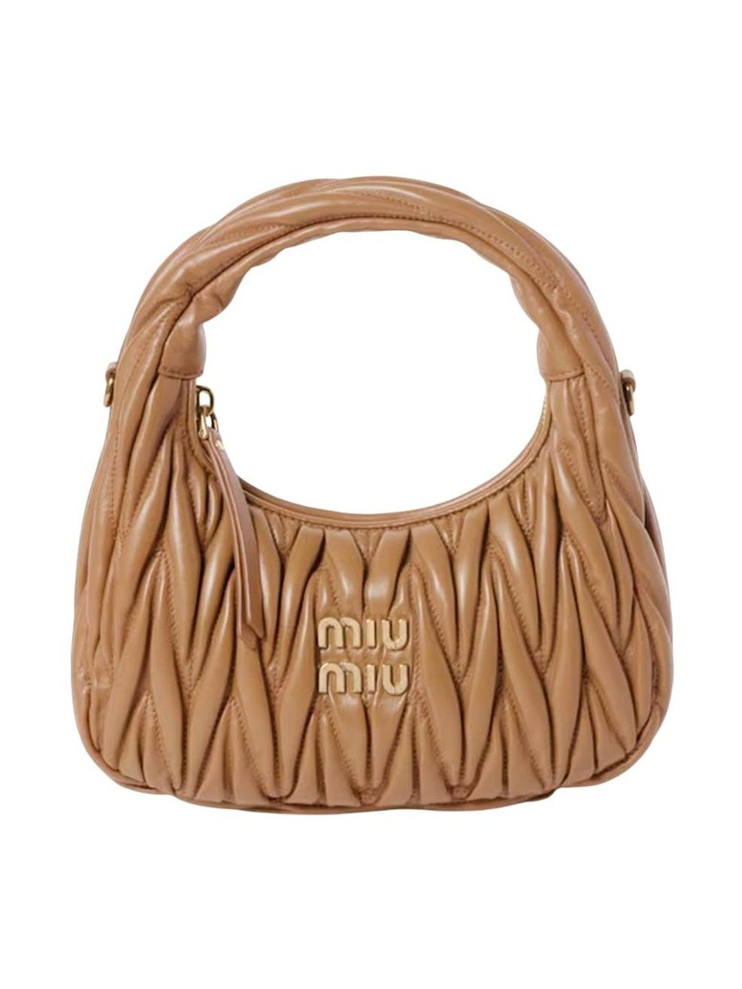 Miu Miu Light Brown Wander Small Hobo-picture-35