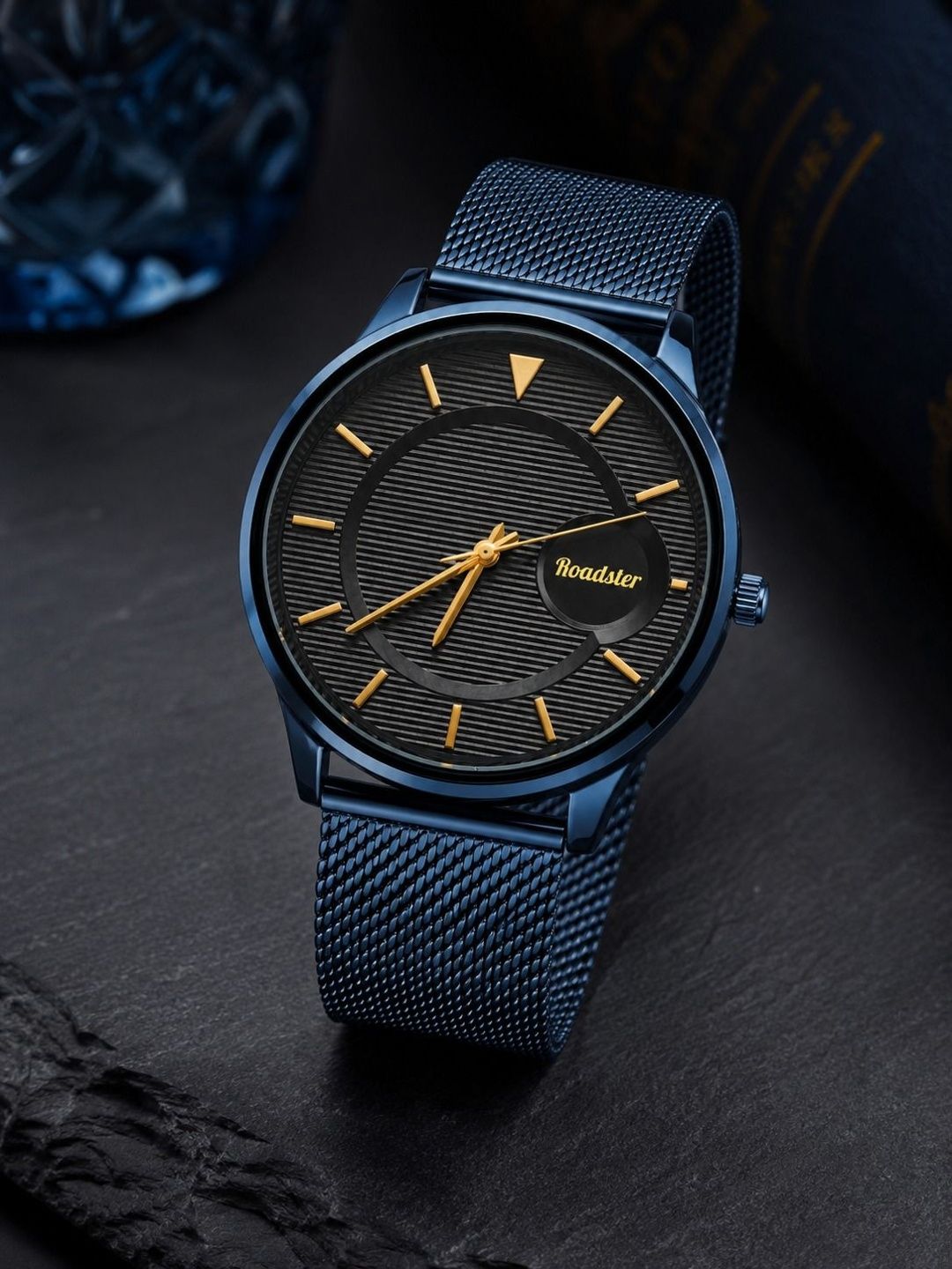Roadster Men Dial & Stainless Steel Bracelet Style Straps Analogue Watch RS1843-BLUECASE-BLUEDIAL-MESHSTP-picture-22