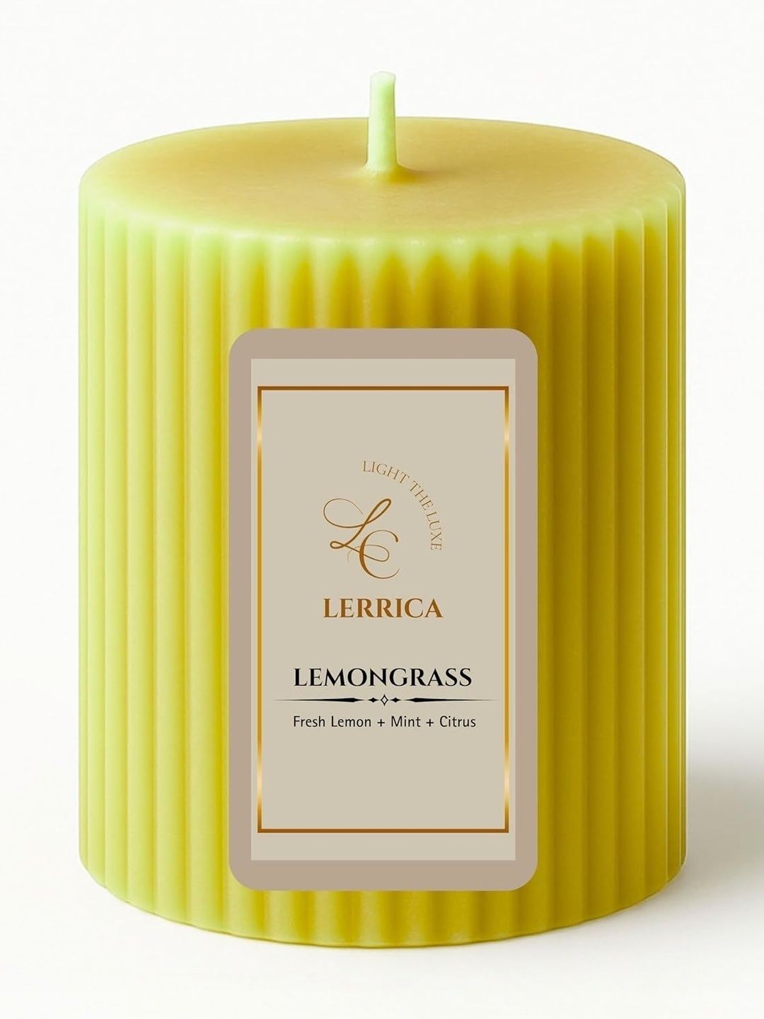 LERRICA Yellow 1 pieces Pillar Candle-image-12