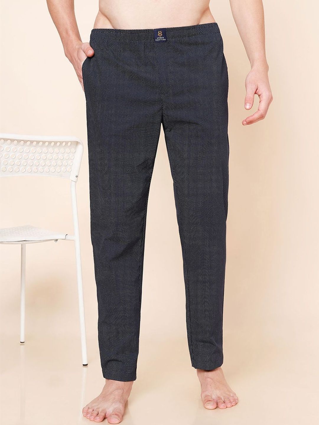 URBAN SCOTTISH Pack of 2 Printed Pure Cotton Mid-Rise Straight Lounge Pants-picture-42