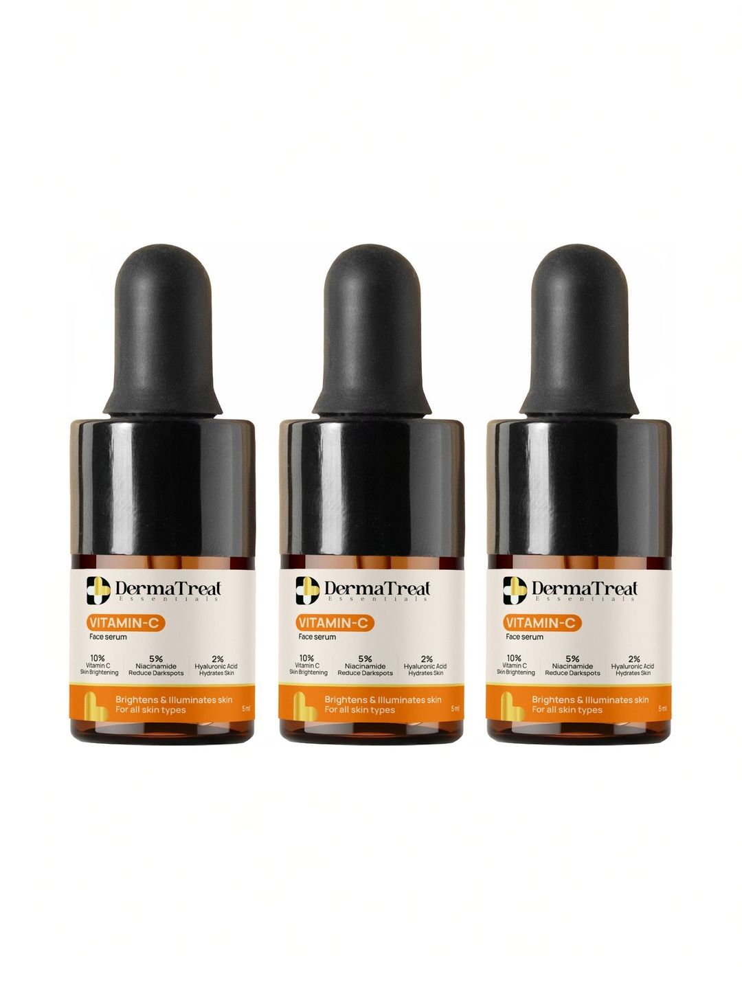 DermaTreat Essentials Set Of 3 Vitamin C Face Serum - 5 ml Each-image-25