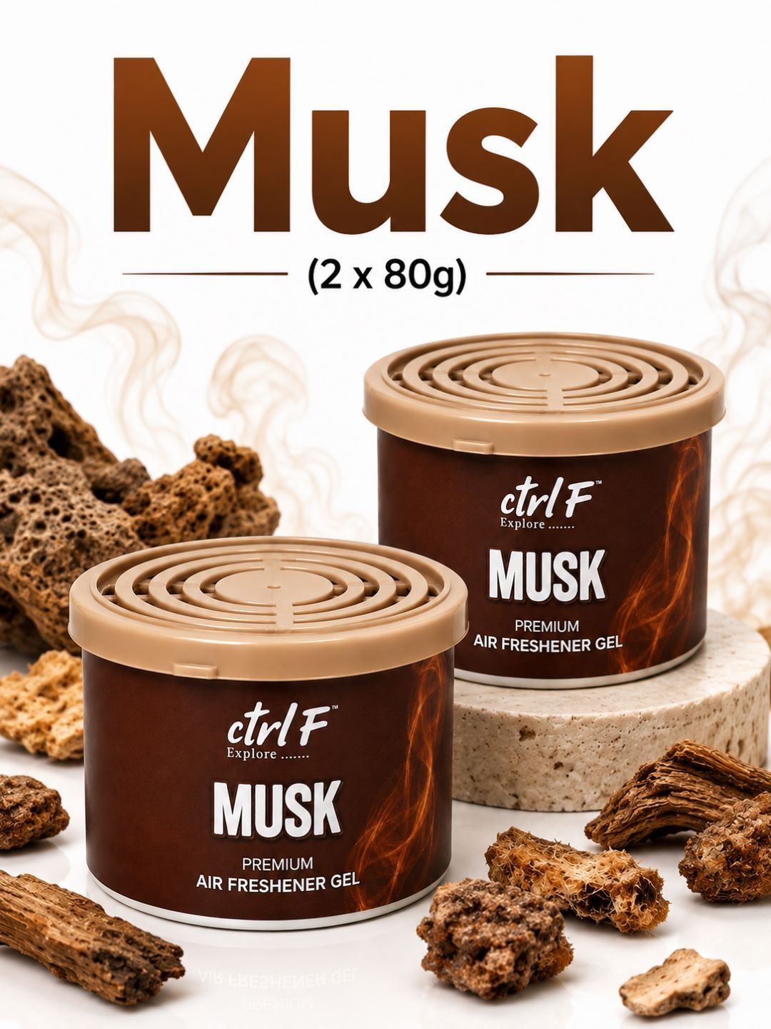ctrl F 2-Pcs Musk Gel Car Freshener-picture-0