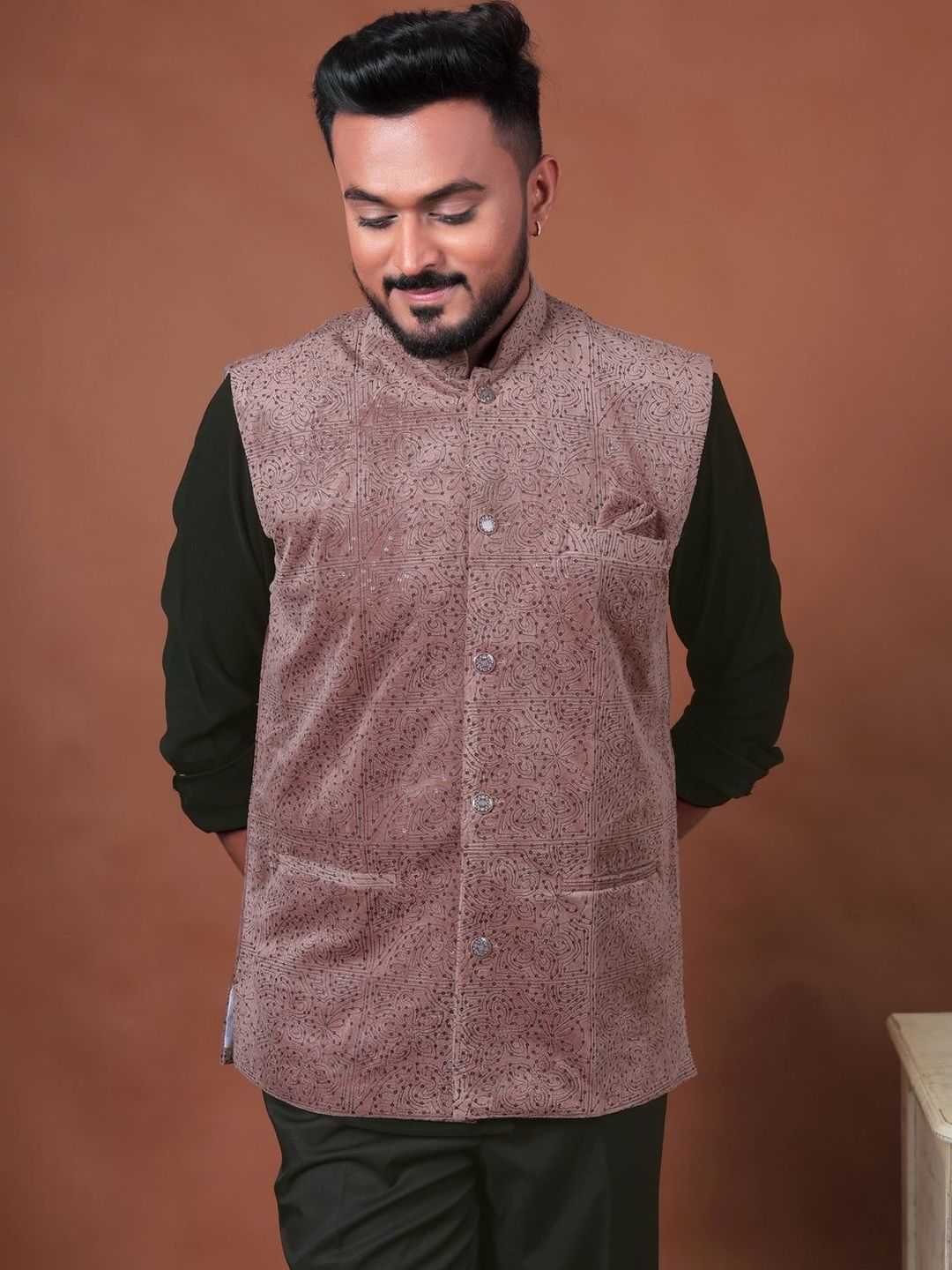 Varbandhan Mandarin Collar Nehru Jackets-image-44