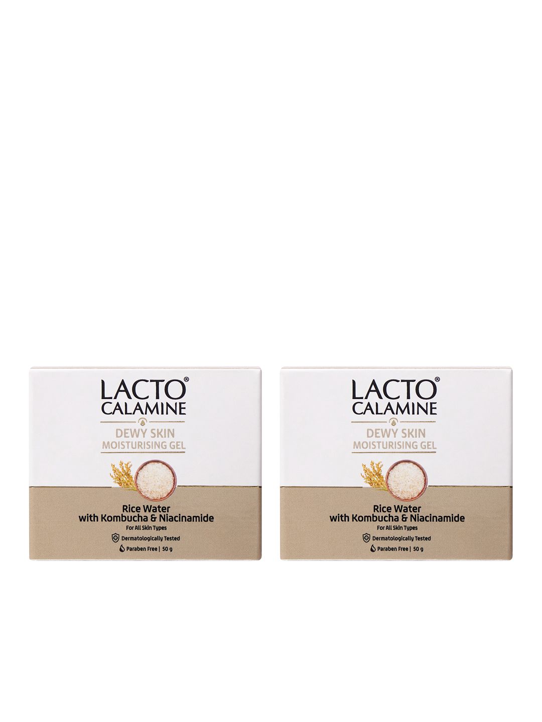 Lacto Calamine Set of 2 Dewy Rice Moisturizer with Niacinamide for Glass Skin - 50g each-picture-15