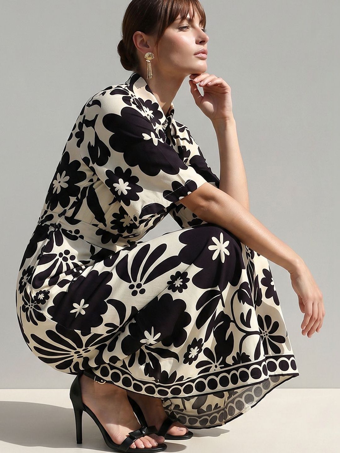 Vero Moda Floral Print A-Line Maxi Dress-image-43