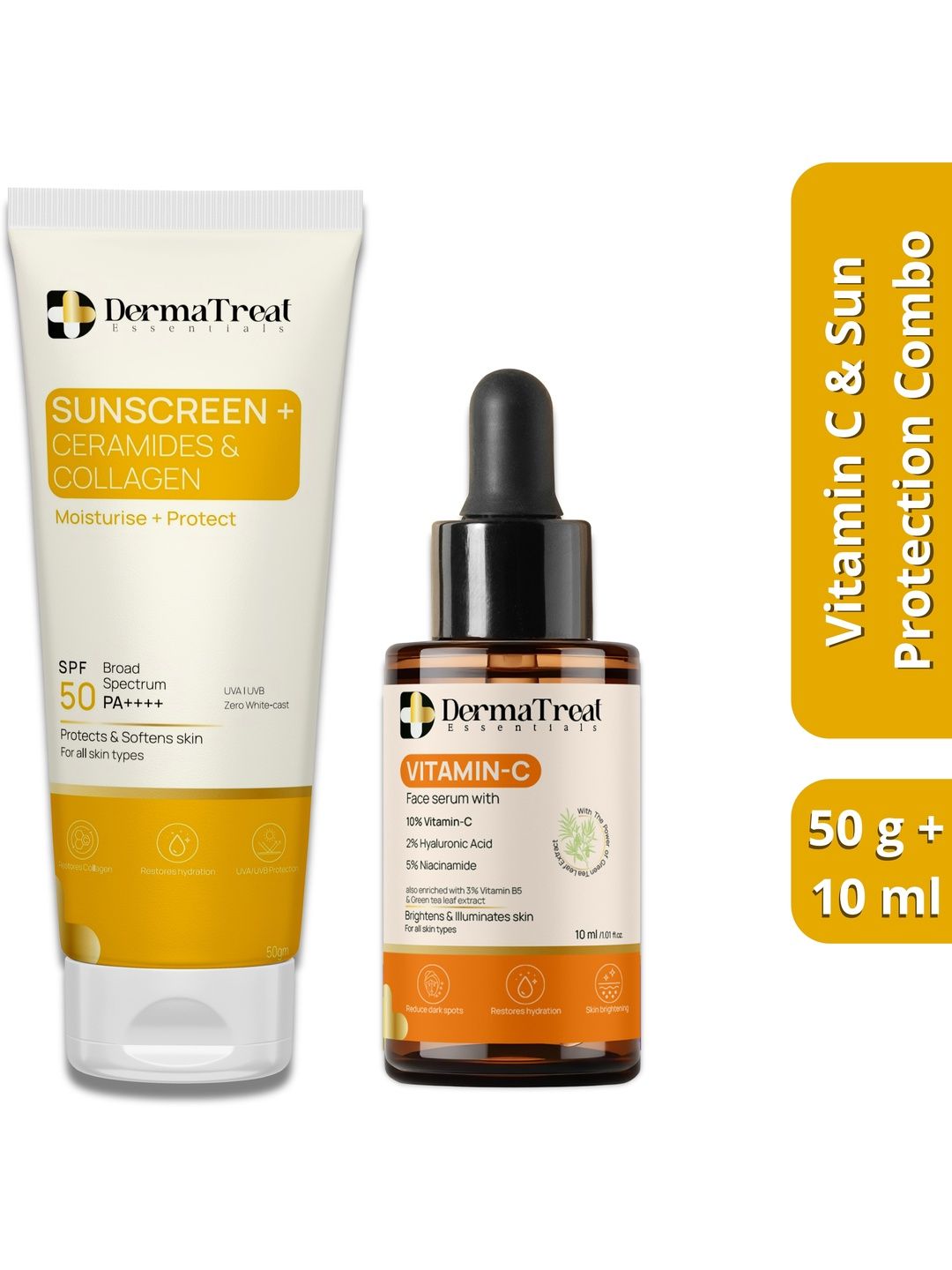 DermaTreat Essentials Set Of 2 Vitamin C Serum 10 ml With Sunscreen 50 g-image-27