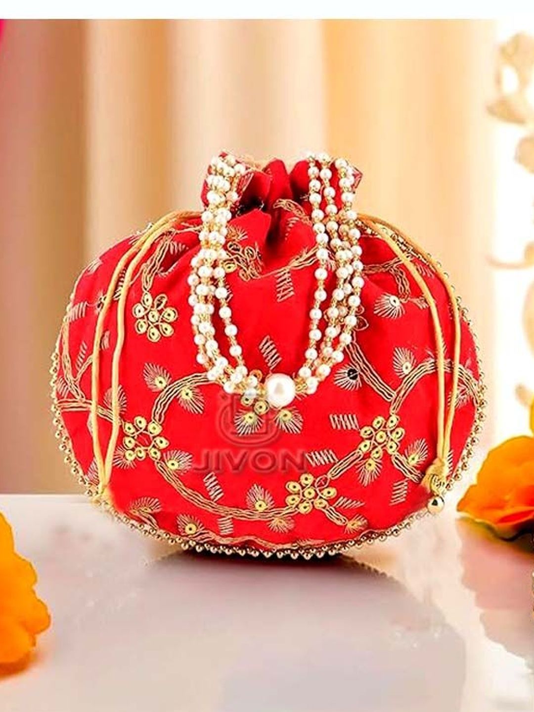 JIVON Embellished Potli Clutch-picture-36