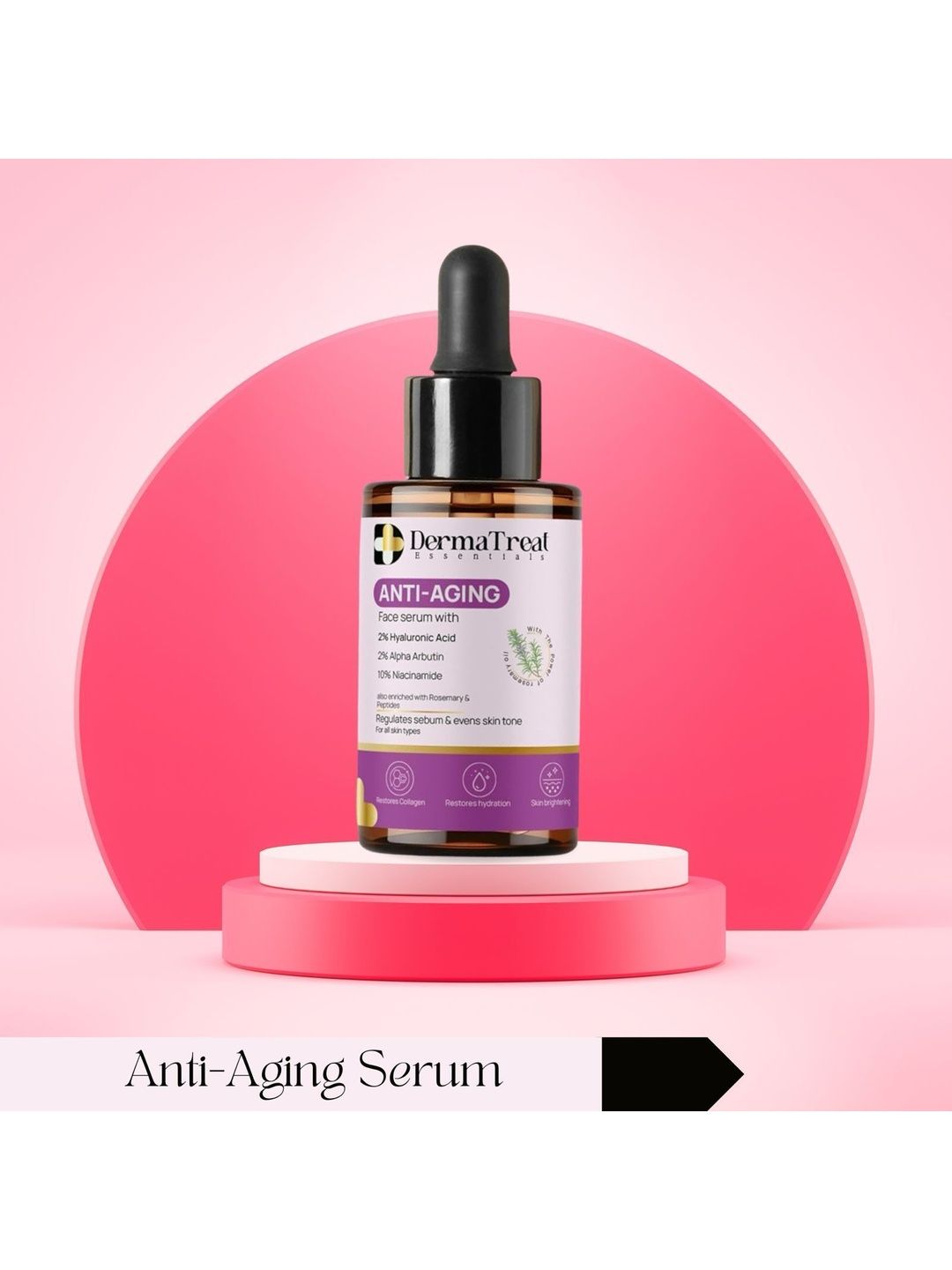 DermaTreat Essentials Anti-Aging Face Serum With 2% Hyaluronic Acid - 10 ml-image-48