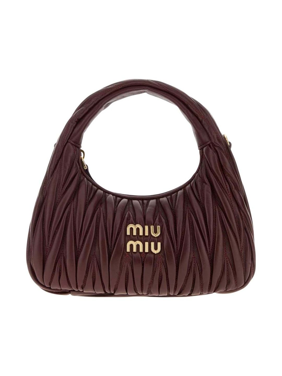 Miu Miu Maroon Wander Small Hobo-picture-36