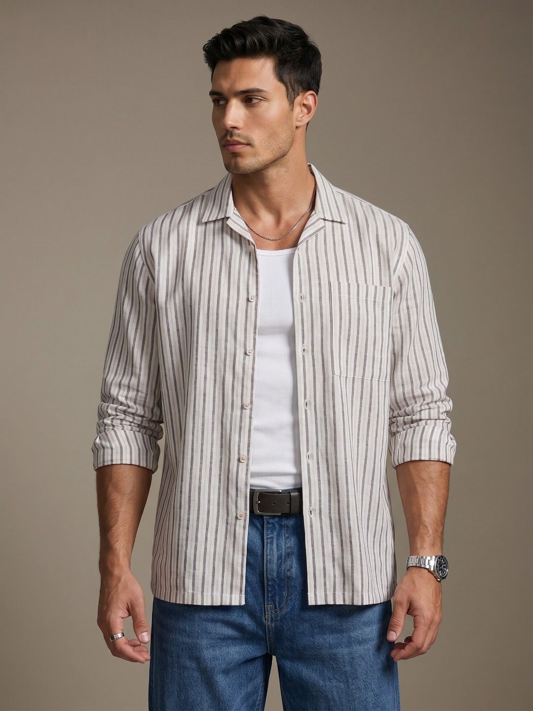 glitchez Striped Casual Shirt-picture-26