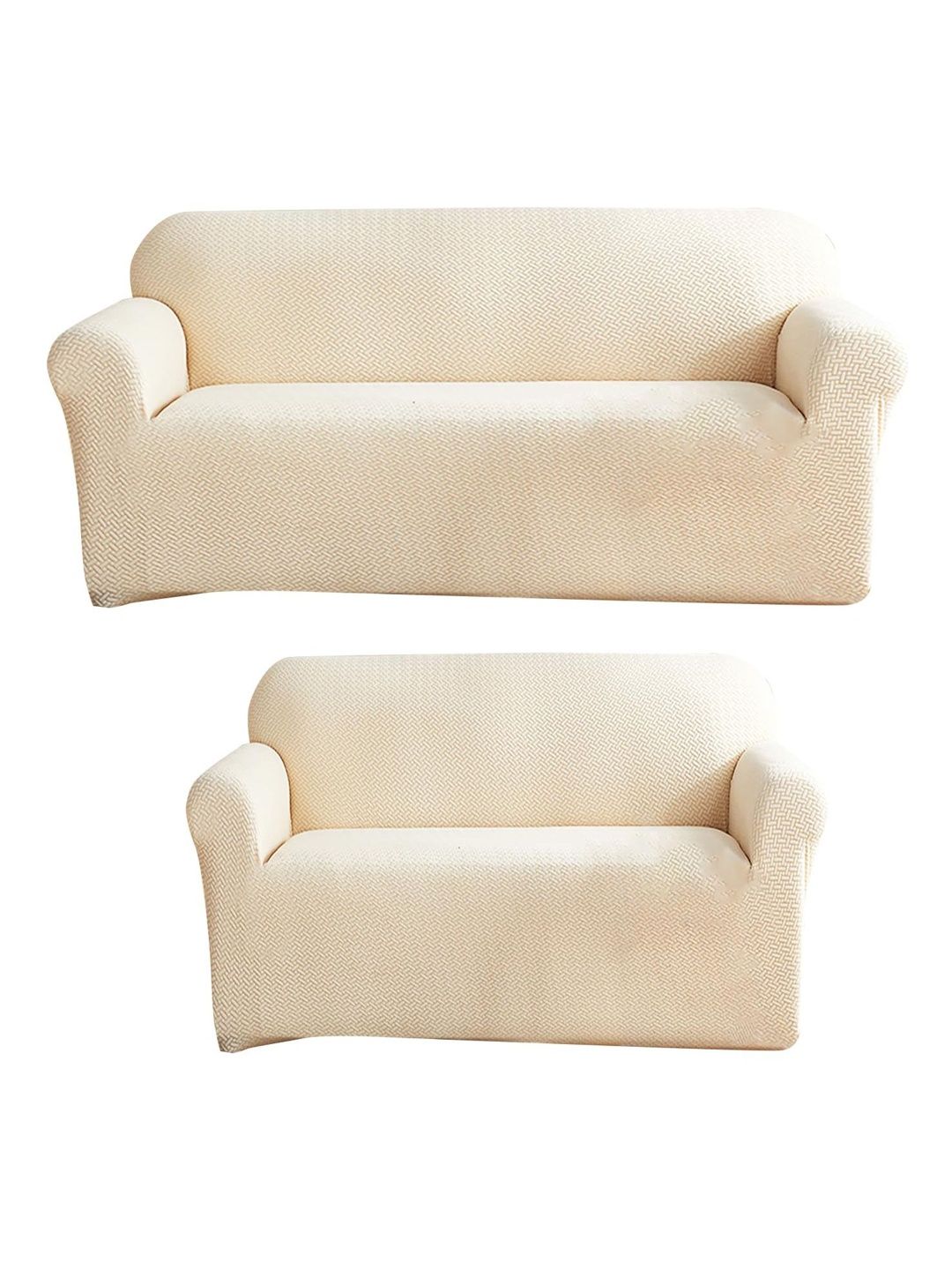 HOUSE OF QUIRK 3Seater + 2 Seater Polar Fleece Fabric Slipcover Big Elasticity Sofa Cover-image-29