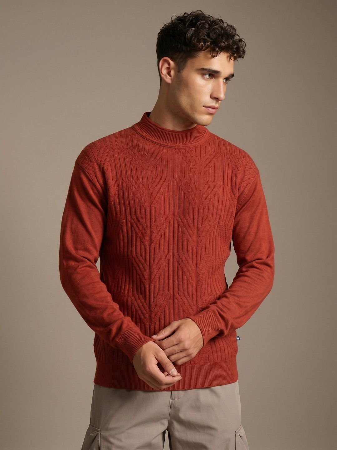 glitchez Striped Pure Acrylic Knitted Sweaters-picture-18