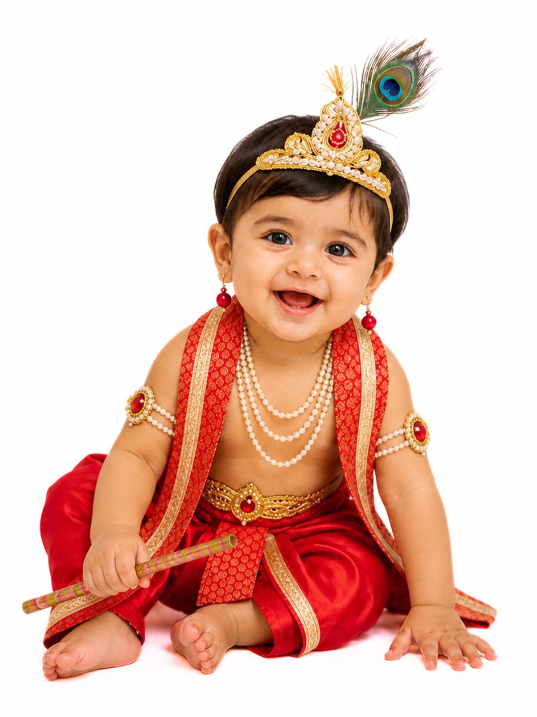itsmycostume Kids Krishna Costume Dress With Accessories-picture-10