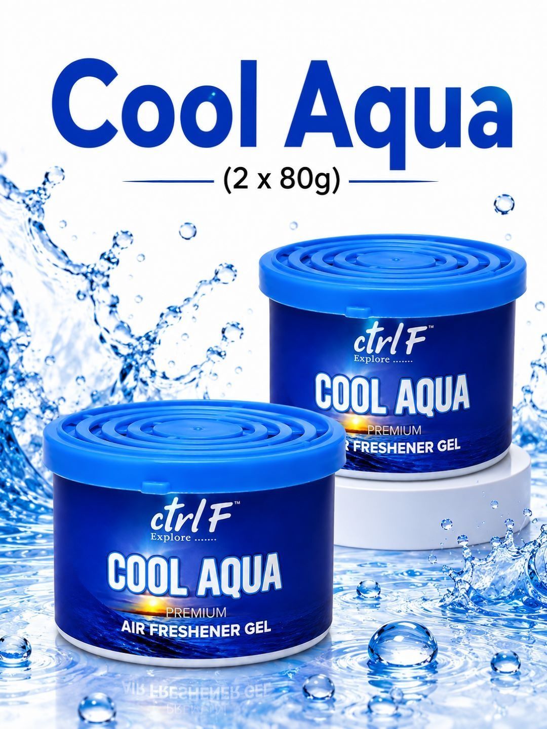 ctrl F 2-Pcs Cool Aqua Gel Car Freshener-picture-37