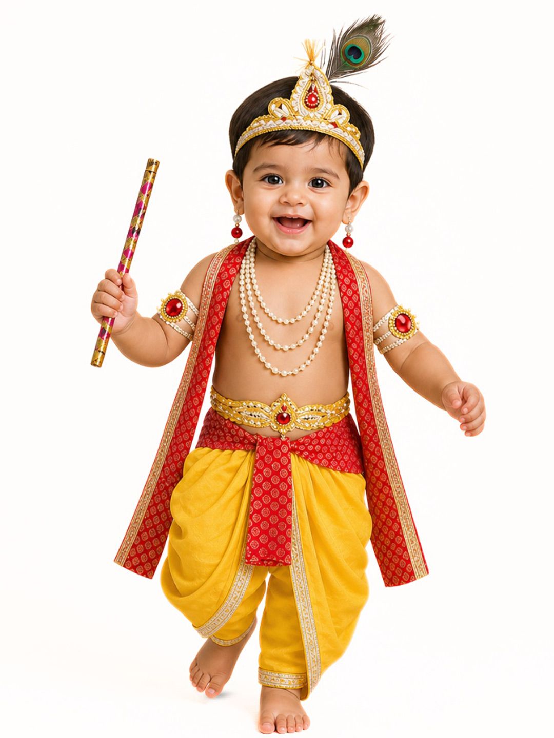 itsmycostume Boys Krishna Costume Dress With Accessories-picture-42