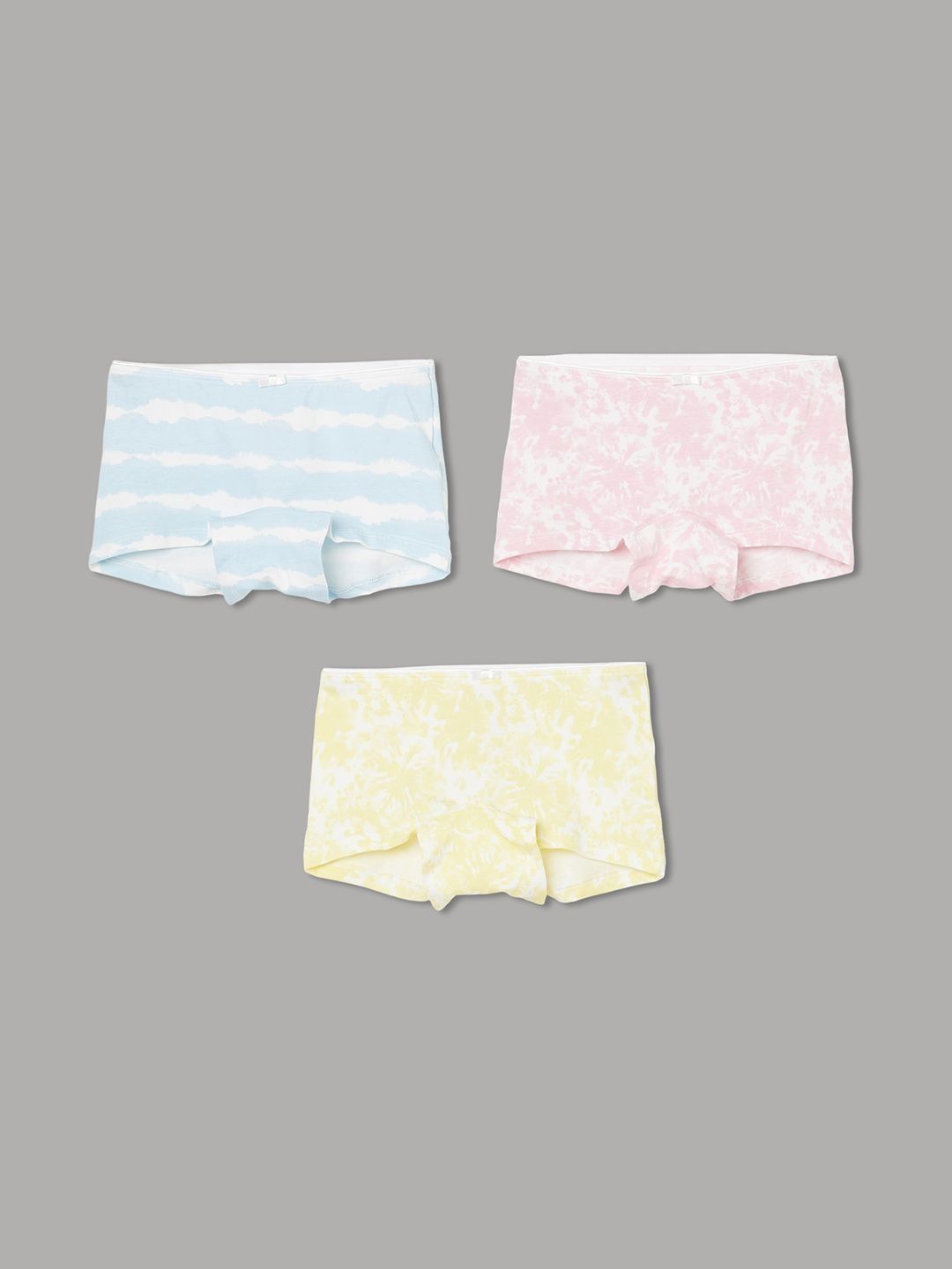 Fame Forever by Lifestyle Girls Pack of 3 Printed Assorted Cotton Blend Boy Shorts-picture-40