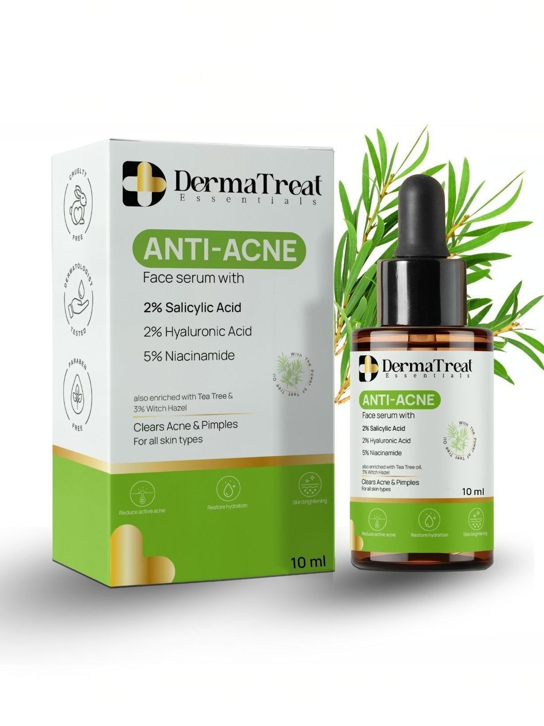 DermaTreat Essentials Set Of 2 Anti-Acne Face Serum - 10 ml & Anti Acne Face Wash - 100 ml-image-20