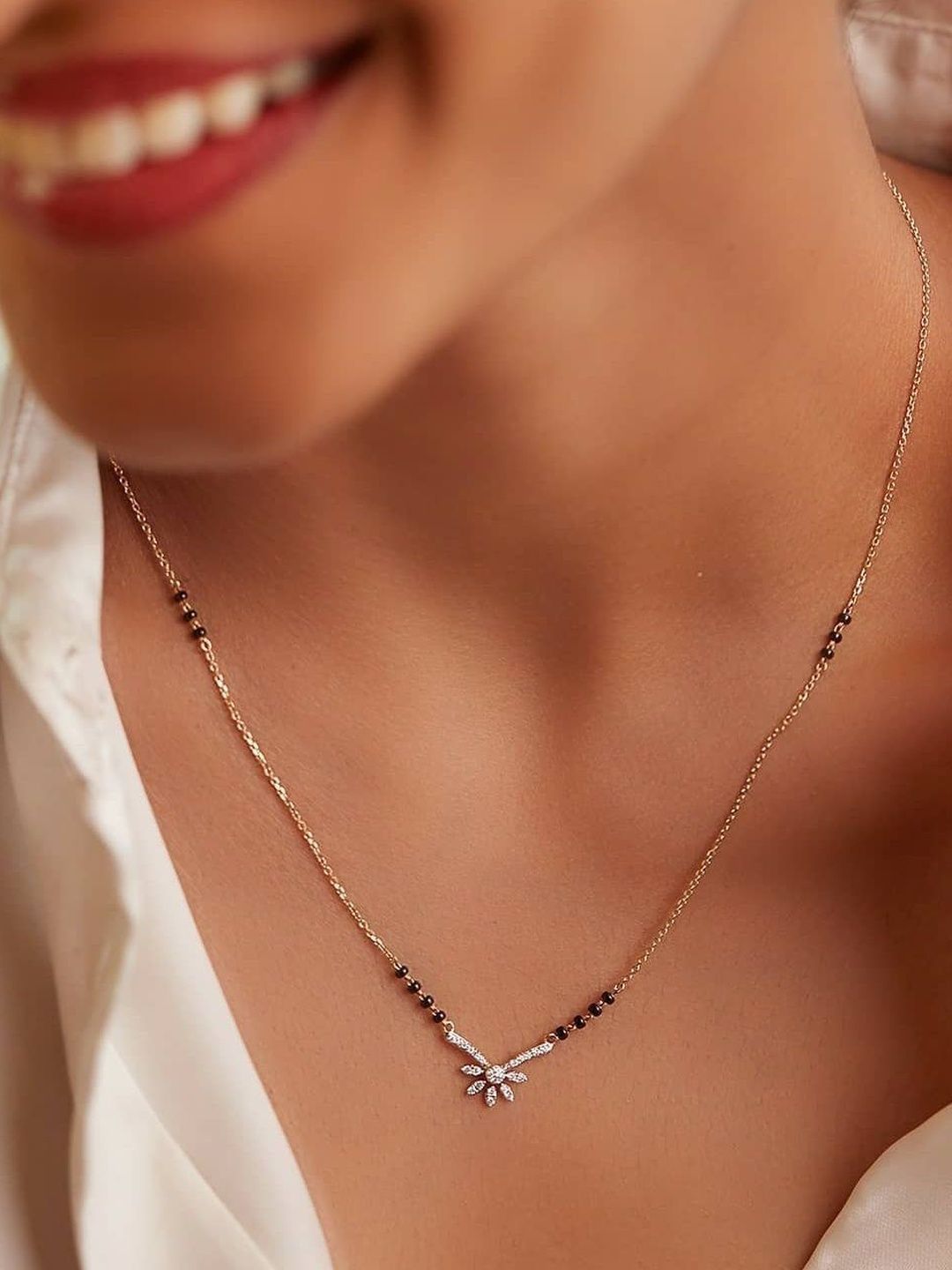 Anouk Gold-Plated Artificial Stones and Beads Mangalsutra-image-16