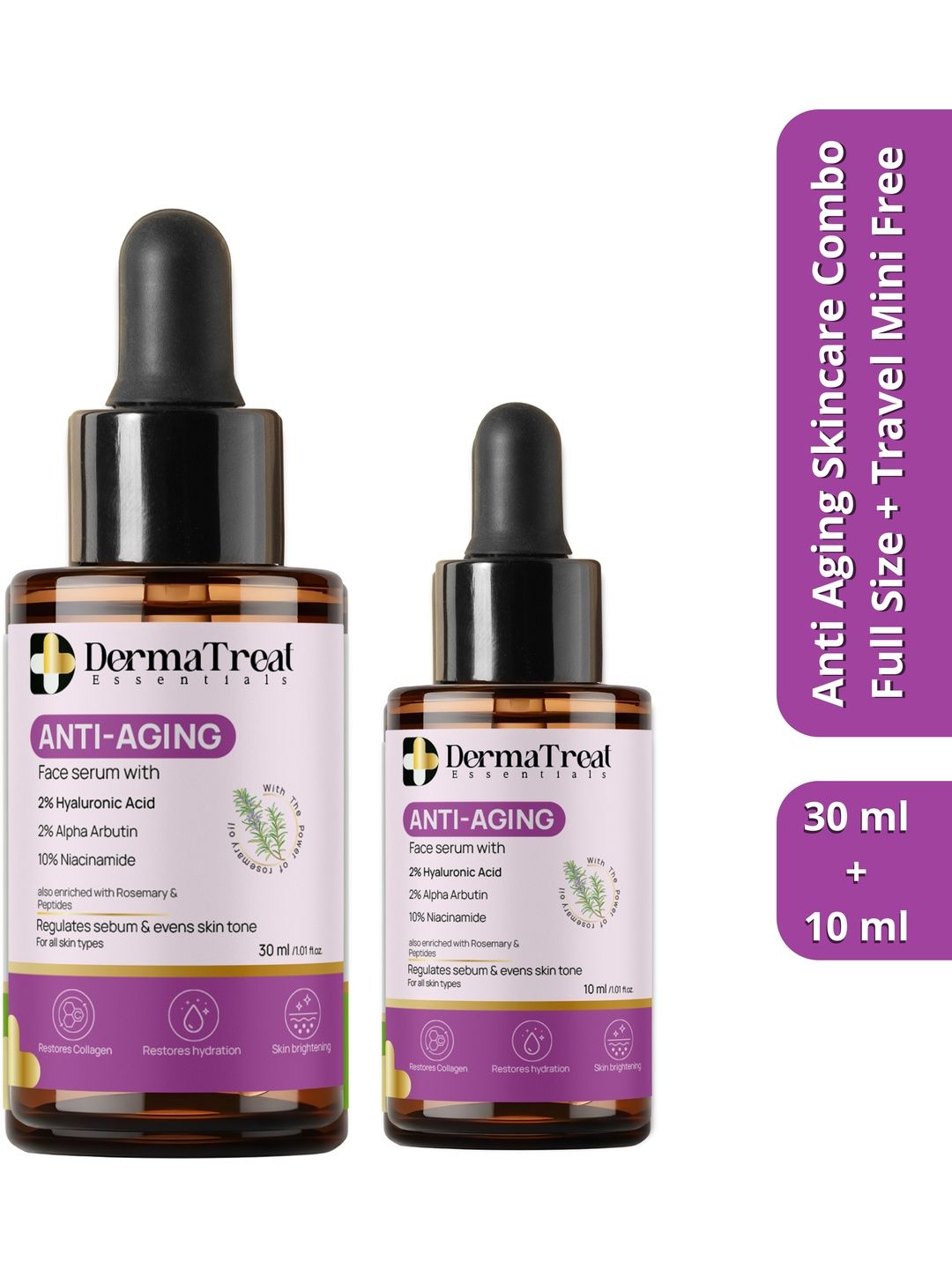 DermaTreat Essentials Set Of 2 Anti Aging Serum With Niacinamide - 30 ml & 10 ml-image-19