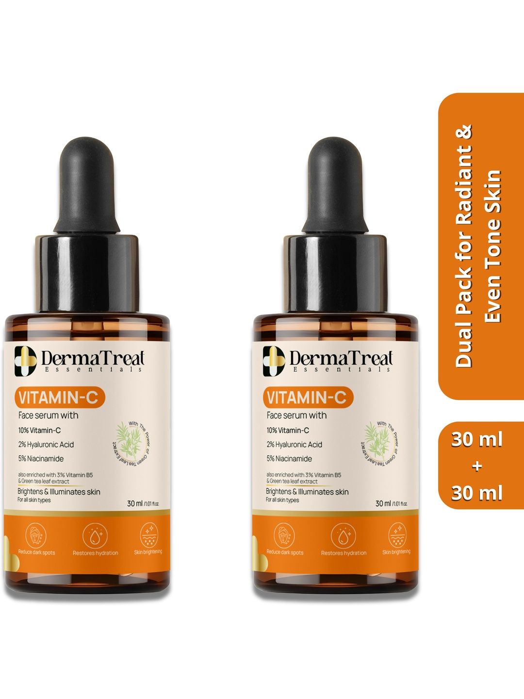 DermaTreat Essentials Set Of 2 Vitamin C Face Serum With Niacinamide - 30 ml Each-image-23