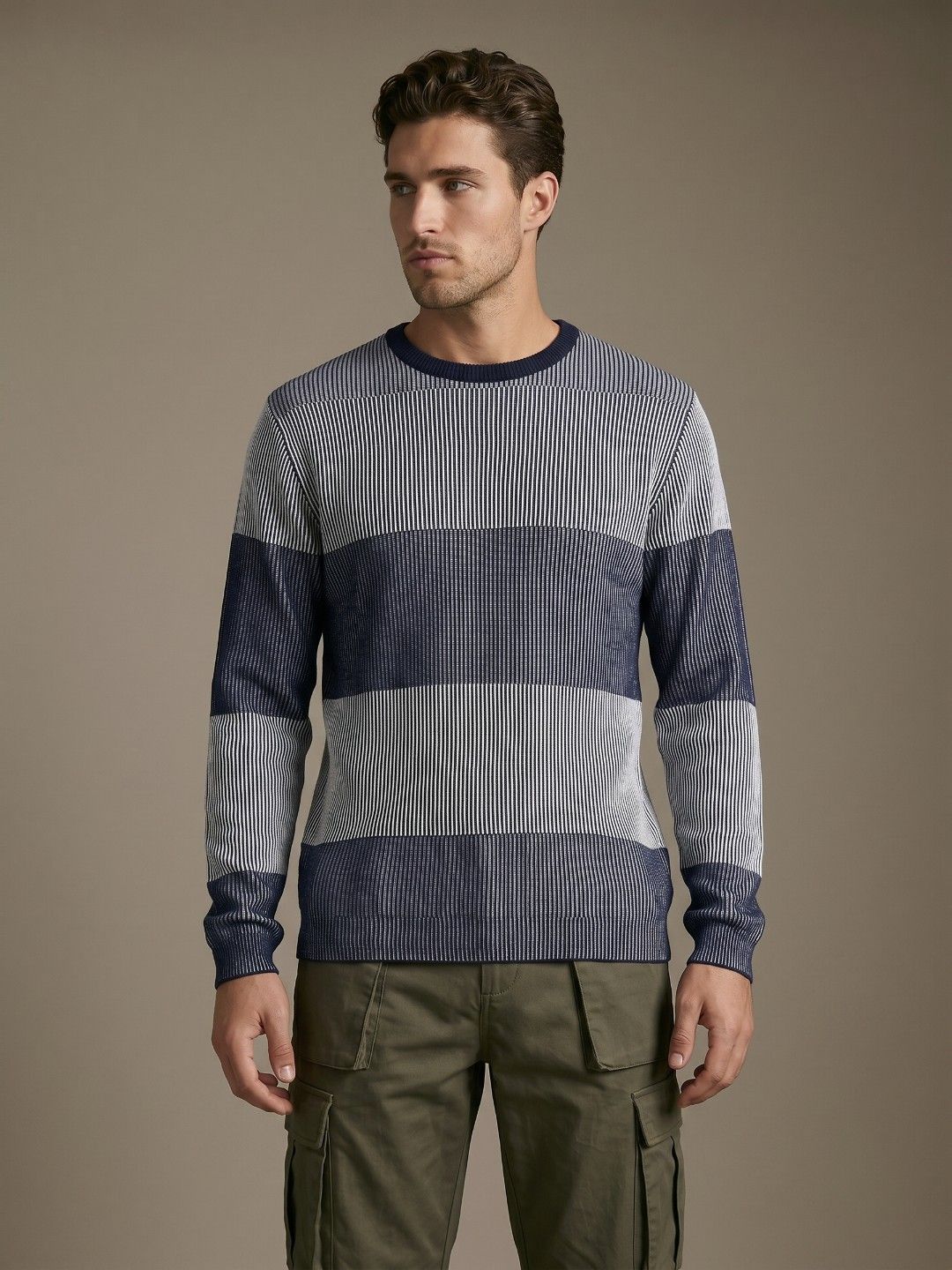 glitchez Ribbed Striped Relaxed Fit Sweaters-picture-16