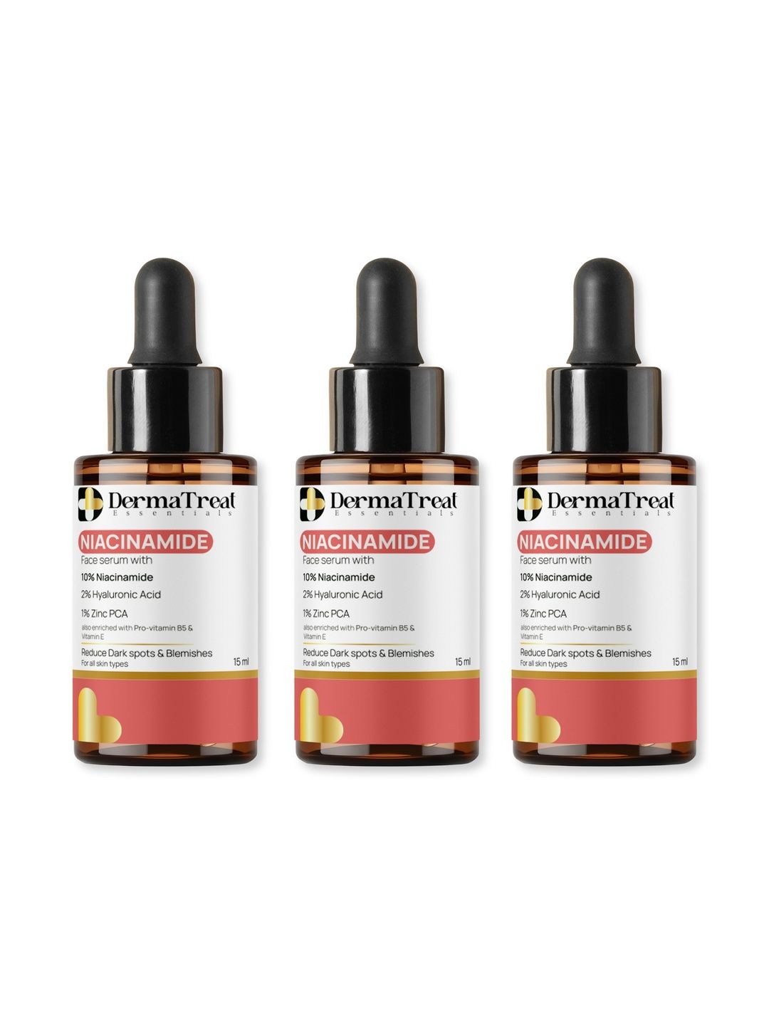 DermaTreat Essentials Set Of 3 Niacinamide Face Serum With 1% Zinc PCA - 15 ml Each-image-41