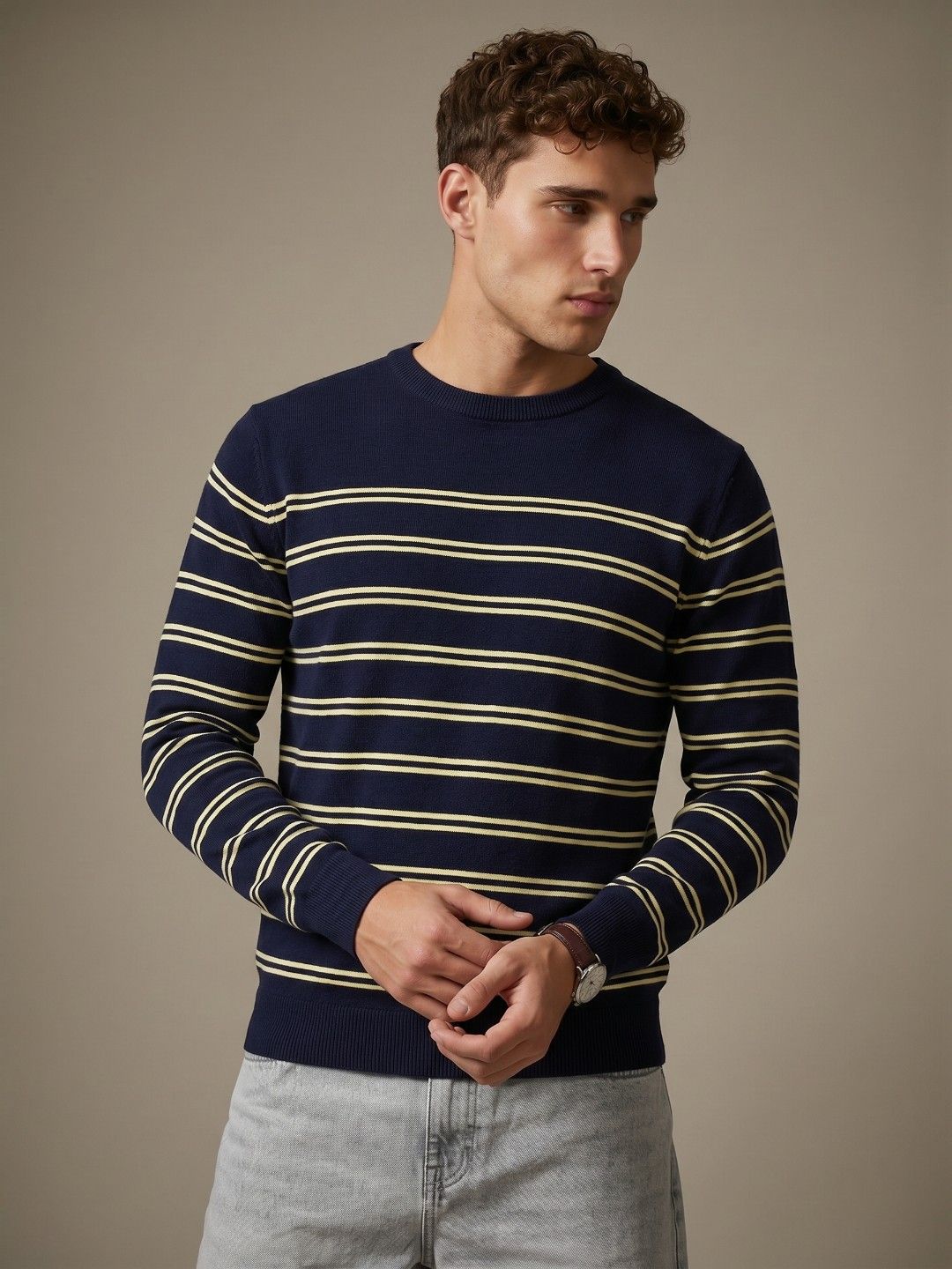 glitchez Striped Pullover Sweaters-picture-28