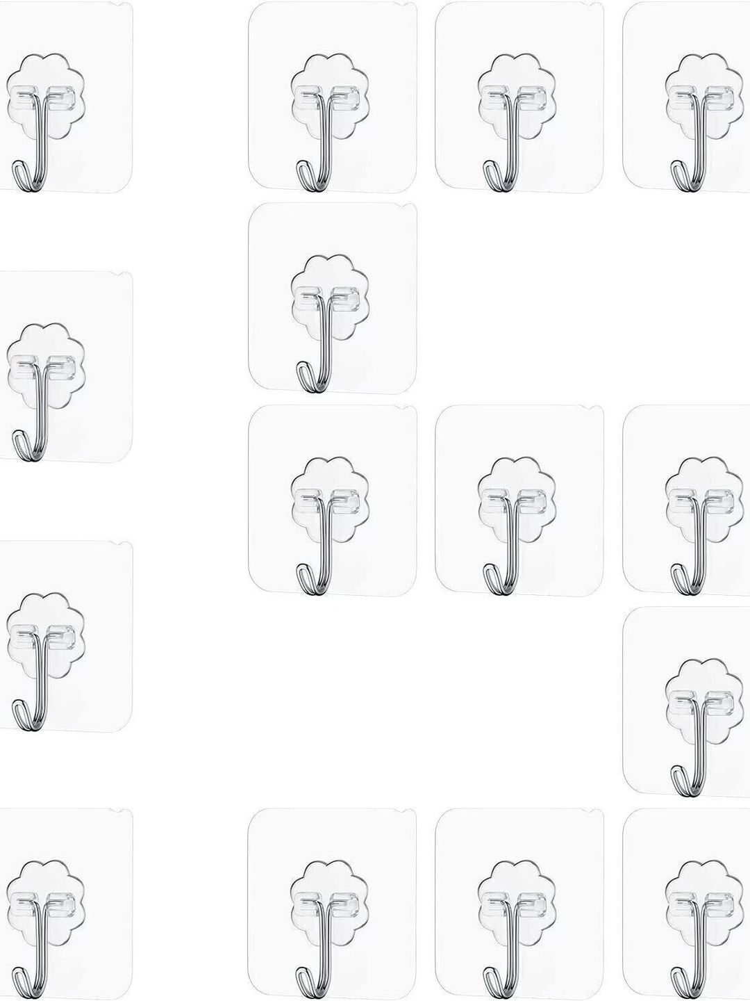 MERCEHIVE Set Of 15 Transparent Metal Hooks-picture-23