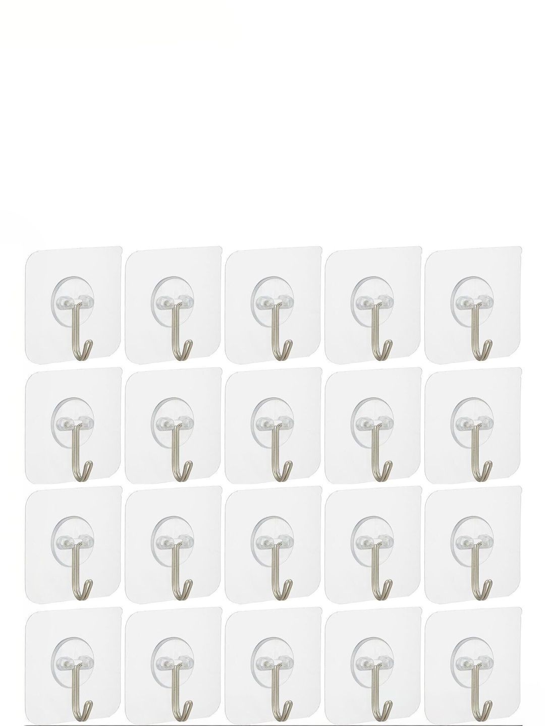 MERCEHIVE 20Pcs Transparent Textured Wall Hooks-picture-46